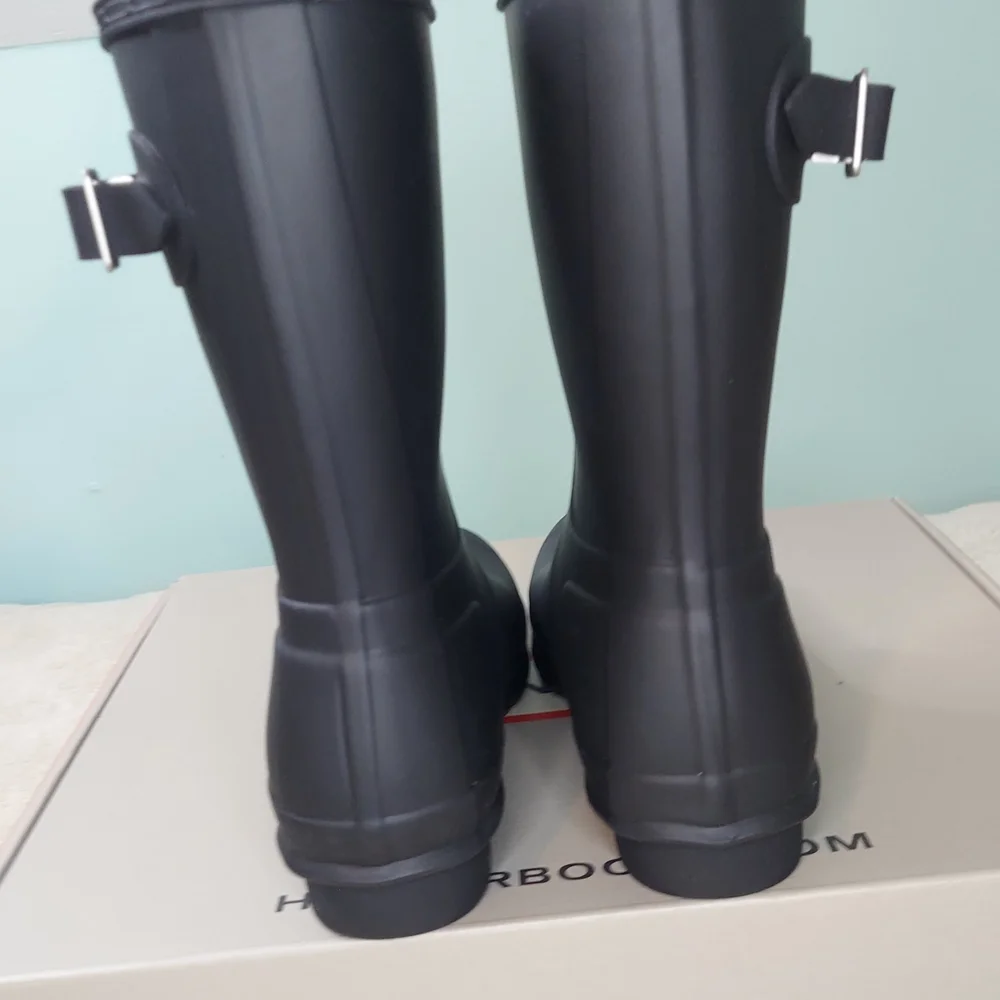 Hunter Original Short Black Rubber Rain Boots Womens Sizes 5,6,7,8,9, 10 NWT